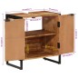 vidaXL Badschrank 55x35x60 cm Massivholz Akazie und Eisen vidaXL Badschrank 55x35x60 cm Massivholz Akazie und Eisen