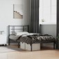 vidaXL Bettgestell mit Kopfteil Metall Schwarz 107x203 cm vidaXL Bettgestell mit Kopfteil Metall Schwarz 107x203 cm