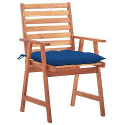 vidaXL Garten-Essstühle 2 Stk. mit Kissen Massivholz Akazie 