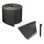 Nature Rasenkanten-Set H15 cm x 10 m mit Erdnägeln Schwarz Nature Rasenkanten-Set H15 cm x 10 m mit Erdnägeln Schwarz