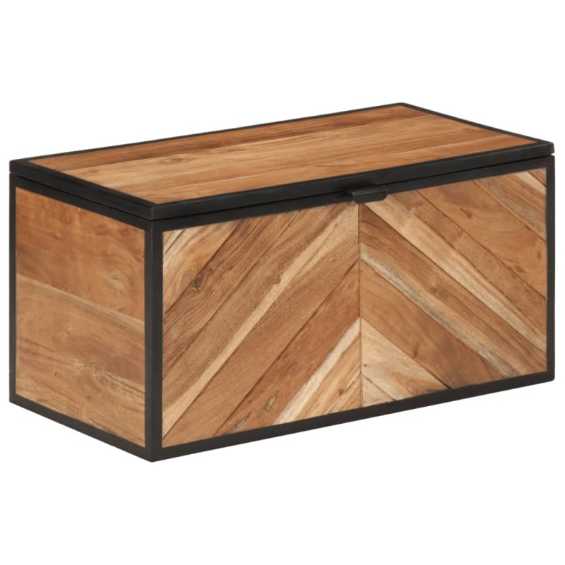 vidaXL Truhe 60x30x30 cm Massivholz Akazie und Eisen vidaXL Truhe 60x30x30 cm Massivholz Akazie und Eisen