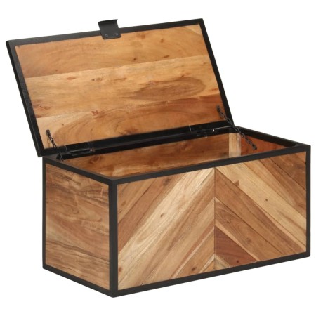 vidaXL Truhe 60x30x30 cm Massivholz Akazie und Eisen