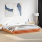 vidaXL Massivholzbett mit LED-Beleuchtung Wachsbraun 200x200 cm Kiefer vidaXL Massivholzbett mit LED-Beleuchtung Wachsbraun 200x200 cm Kiefer