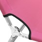 vidaXL Klappbare Sonnenliege Stahl und Stoff Rosa vidaXL Klappbare Sonnenliege Stahl und Stoff Rosa