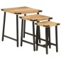 vidaXL Satztische 3 Stk. Massivholz Mango und Eisen vidaXL Satztische 3 Stk. Massivholz Mango und Eisen