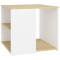 vidaXL Beistelltisch Sonoma-Eiche Weiß 50x50x45 cm Holzwerkstoff vidaXL Beistelltisch Sonoma-Eiche Weiß 50x50x45 cm Holzwerkstoff