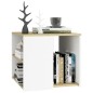 vidaXL Beistelltisch Sonoma-Eiche Weiß 50x50x45 cm Holzwerkstoff vidaXL Beistelltisch Sonoma-Eiche Weiß 50x50x45 cm Holzwerkstoff