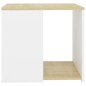 vidaXL Beistelltisch Sonoma-Eiche Weiß 50x50x45 cm Holzwerkstoff vidaXL Beistelltisch Sonoma-Eiche Weiß 50x50x45 cm Holzwerkstoff