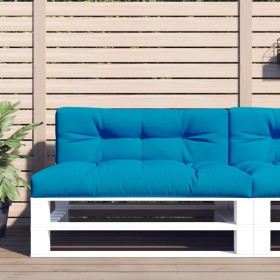 vidaXL Palettenkissen Blau 120x40x12 cm Stoff