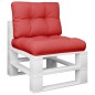 vidaXL Palettenkissen 2-tlg. Rot Stoff vidaXL Palettenkissen 2-tlg. Rot Stoff
