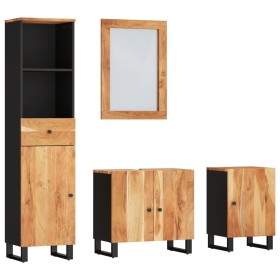 vidaXL 4-tlg. Badmöbel-Set Massivholz Akazie
