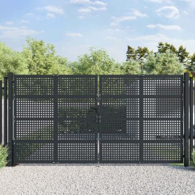 vidaXL Gartentor Anthrazit 400 x 250 cm Stahl