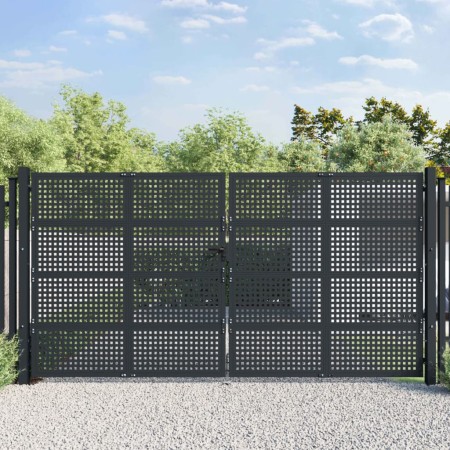 vidaXL Gartentor Anthrazit 400 x 250 cm Stahl