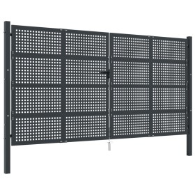 vidaXL Gartentor Anthrazit 400 x 250 cm Stahl