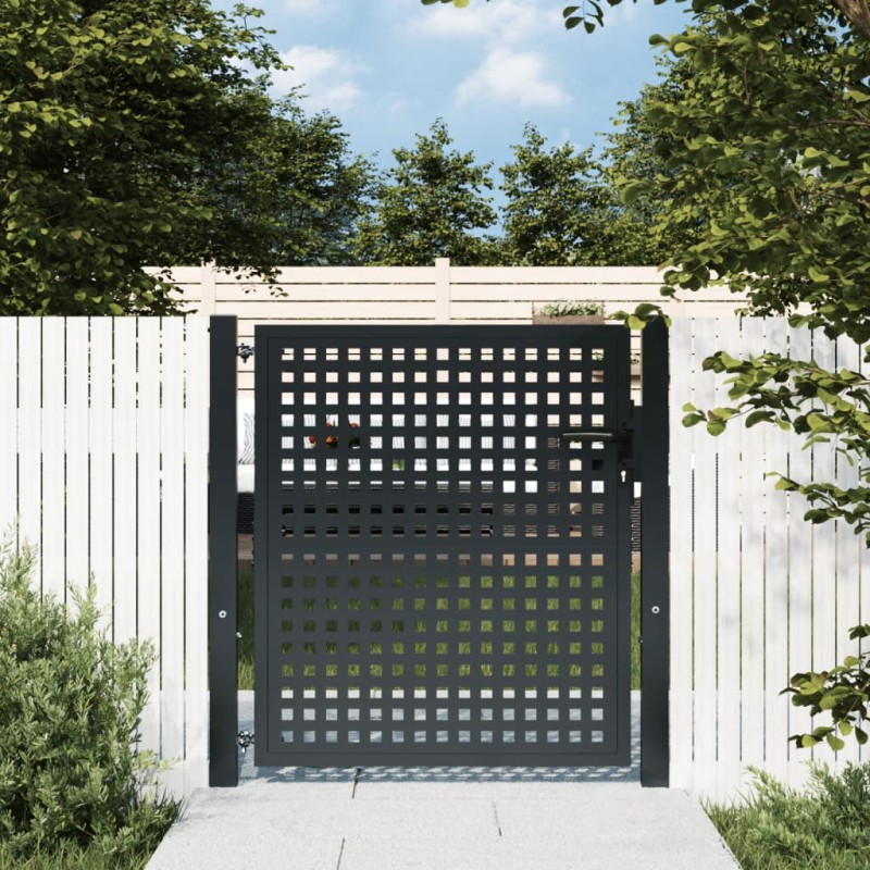 vidaXL Gartentor Anthrazit 105x150 cm Stahl vidaXL Gartentor Anthrazit 105x150 cm Stahl