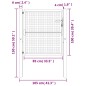 vidaXL Gartentor Anthrazit 105x150 cm Stahl vidaXL Gartentor Anthrazit 105x150 cm Stahl
