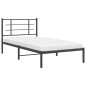vidaXL Bettgestell mit Kopfteil Metall Schwarz 100x200 cm vidaXL Bettgestell mit Kopfteil Metall Schwarz 100x200 cm