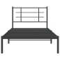 vidaXL Bettgestell mit Kopfteil Metall Schwarz 100x200 cm vidaXL Bettgestell mit Kopfteil Metall Schwarz 100x200 cm