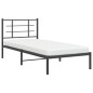 vidaXL Bettgestell mit Kopfteil Metall Schwarz 90x200 cm vidaXL Bettgestell mit Kopfteil Metall Schwarz 90x200 cm