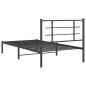 vidaXL Bettgestell mit Kopfteil Metall Schwarz 100x200 cm vidaXL Bettgestell mit Kopfteil Metall Schwarz 100x200 cm