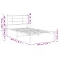 vidaXL Bettgestell mit Kopfteil Metall Schwarz 100x200 cm vidaXL Bettgestell mit Kopfteil Metall Schwarz 100x200 cm