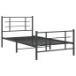 vidaXL Bettgestell mit Kopf- und Fußteil Metall Schwarz 107x203 cm vidaXL Bettgestell mit Kopf- und Fußteil Metall Schwarz 107x203 cm