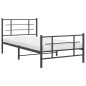vidaXL Bettgestell mit Kopf- und Fußteil Metall Schwarz 107x203 cm vidaXL Bettgestell mit Kopf- und Fußteil Metall Schwarz 107x203 cm