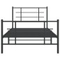 vidaXL Bettgestell mit Kopf- und Fußteil Metall Schwarz 107x203 cm vidaXL Bettgestell mit Kopf- und Fußteil Metall Schwarz 107x203 cm