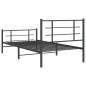 vidaXL Bettgestell mit Kopf- und Fußteil Metall Schwarz 107x203 cm vidaXL Bettgestell mit Kopf- und Fußteil Metall Schwarz 107x203 cm