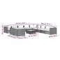 vidaXL 12-tlg. Garten-Lounge-Set mit Kissen Schwarz Poly Rattan vidaXL 12-tlg. Garten-Lounge-Set mit Kissen Schwarz Poly Rattan