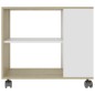 vidaXL Beistelltisch Weiß und Sonoma-Eiche 70x35x55 cm Holzwerkstoff vidaXL Beistelltisch Weiß und Sonoma-Eiche 70x35x55 cm Holzwerkstoff