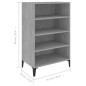 vidaXL Sideboard Betongrau 57x35x90 cm Holzwerkstoff vidaXL Sideboard Betongrau 57x35x90 cm Holzwerkstoff