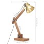 vidaXL Schreibtischlampe Industriestil Messing Rund 58x18x90 cm E27 vidaXL Schreibtischlampe Industriestil Messing Rund 58x18x90 cm E27