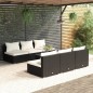 vidaXL 7-tlg. Garten-Lounge-Set mit Kissen Poly Rattan Schwarz vidaXL 7-tlg. Garten-Lounge-Set mit Kissen Poly Rattan Schwarz