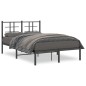 vidaXL Bettgestell mit Kopfteil Metall Schwarz 120x190 cm vidaXL Bettgestell mit Kopfteil Metall Schwarz 120x190 cm