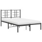 vidaXL Bettgestell mit Kopfteil Metall Schwarz 120x190 cm vidaXL Bettgestell mit Kopfteil Metall Schwarz 120x190 cm