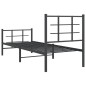 vidaXL Bettgestell mit Kopf- und Fußteil Metall Schwarz 80x200 cm vidaXL Bettgestell mit Kopf- und Fußteil Metall Schwarz 80x200 cm