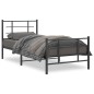 vidaXL Bettgestell mit Kopf- und Fußteil Metall Schwarz 90x200 cm vidaXL Bettgestell mit Kopf- und Fußteil Metall Schwarz 90x200 cm