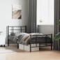 vidaXL Bettgestell mit Kopf- und Fußteil Metall Schwarz 90x200 cm vidaXL Bettgestell mit Kopf- und Fußteil Metall Schwarz 90x200 cm