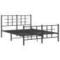 vidaXL Bettgestell mit Kopf- und Fußteil Metall Schwarz 140x190 cm vidaXL Bettgestell mit Kopf- und Fußteil Metall Schwarz 140x190 cm