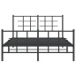 vidaXL Bettgestell mit Kopf- und Fußteil Metall Schwarz 140x190 cm vidaXL Bettgestell mit Kopf- und Fußteil Metall Schwarz 140x190 cm
