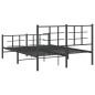 vidaXL Bettgestell mit Kopf- und Fußteil Metall Schwarz 140x190 cm vidaXL Bettgestell mit Kopf- und Fußteil Metall Schwarz 140x190 cm