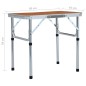 vidaXL Klappbarer Campingtisch Aluminium 60x45 cm vidaXL Klappbarer Campingtisch Aluminium 60x45 cm