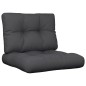 vidaXL Palettenkissen 2-tlg. Schwarz Stoff vidaXL Palettenkissen 2-tlg. Schwarz Stoff
