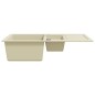 vidaXL Granitspüle Doppelbecken Beige vidaXL Granitspüle Doppelbecken Beige