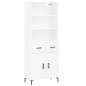 Highboard Hochglanz-Weiß 69,5x34x180 cm Holzwerkstoff Highboard Hochglanz-Weiß 69,5x34x180 cm Holzwerkstoff