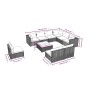 vidaXL 10-tlg. Garten-Lounge-Set mit Kissen Poly Rattan Schwarz vidaXL 10-tlg. Garten-Lounge-Set mit Kissen Poly Rattan Schwarz