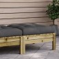vidaXL Gartenhocker mit Kissen Kiefernholz Imprägniert vidaXL Gartenhocker mit Kissen Kiefernholz Imprägniert
