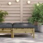 vidaXL Gartenhocker mit Kissen Kiefernholz Imprägniert vidaXL Gartenhocker mit Kissen Kiefernholz Imprägniert