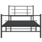 vidaXL Bettgestell mit Kopf- und Fußteil Metall Schwarz 100x200 cm vidaXL Bettgestell mit Kopf- und Fußteil Metall Schwarz 100x200 cm